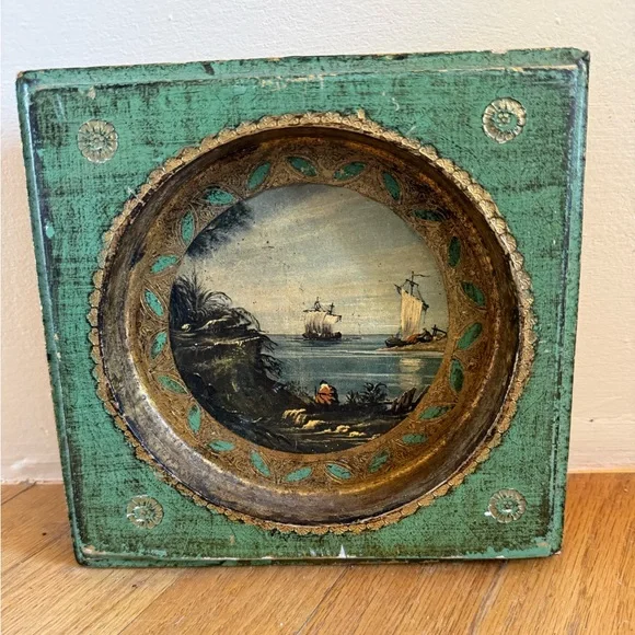 Antique Florentine Wall Picture Frame - Picture 2 of 12